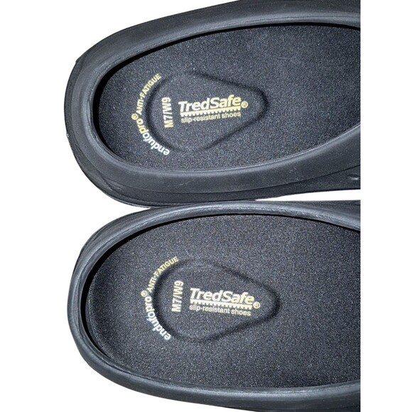 TredSafe Shoes Womens 9W 7M Pepper Deluxe Slip On Work Clogs Black Rubber Casual - Picture 2 of 5